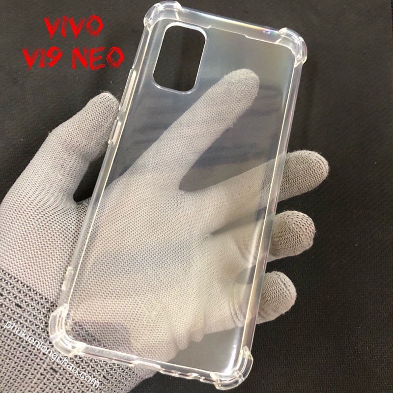 Ốp Lưng Vivo V19 Neo Dẻo Trong Suốt Chống Sốc Có Gù Bảo Vệ 4 Gốc