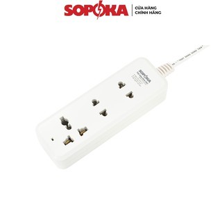 Ổ 3 cửa chịu tải 2200W SOPOKA 3C2 dây 2,5M-4,5M