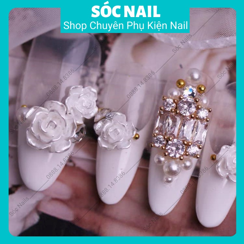 Charm Hoa Nhí Gắn Móng , Charm Hoa Sứ Trang Trí Nail Siêu Đẹp