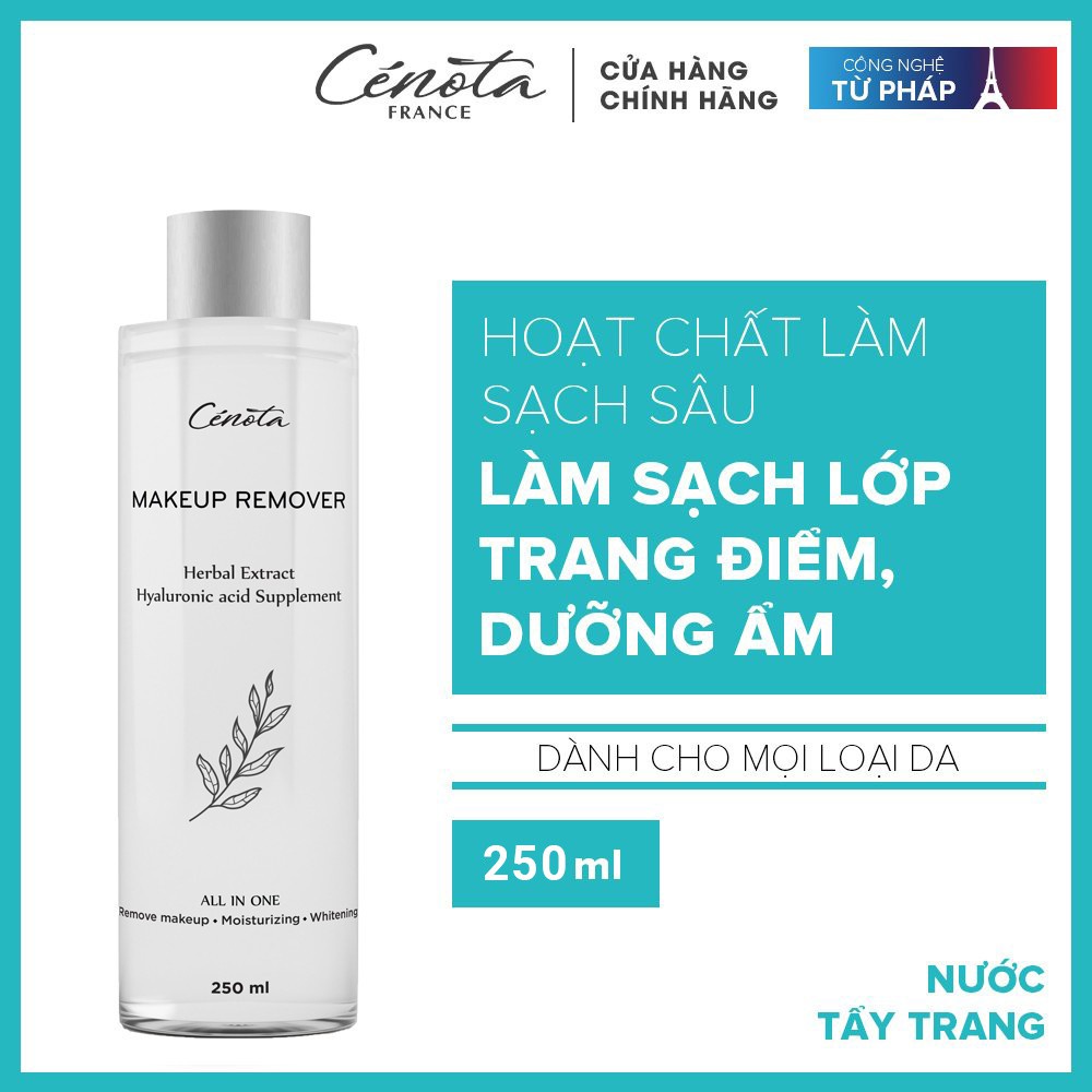 Nước tẩy trang dưỡng ẩm mềm mịn Cénota Makeup Remover, nước tẩy trang làm sạch bụi bẩn