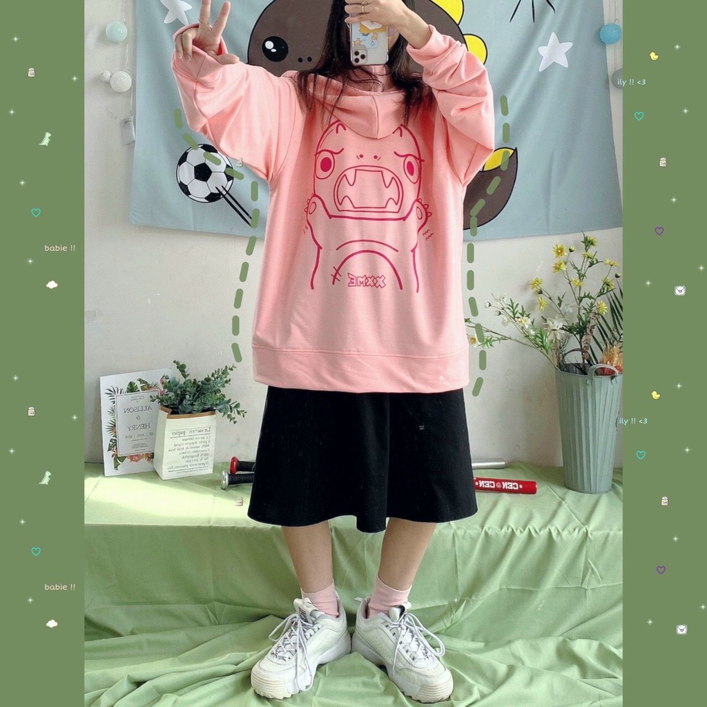 Áo Hoodie Không Xù lông Dành Cho Nam Cho Nữ  Có Mũ Chất Nỉ Form rộng có 3 màu from rộng Unisex