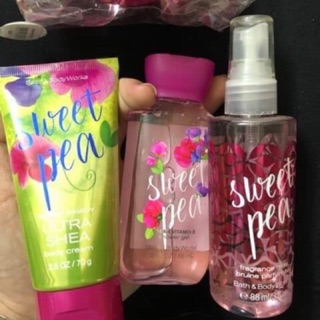 Tách set bộ xịt/ dưỡng thể lotion/gel tắm sweet pea bath & body work 88ml du lịch dễ thương / quà tặng cực kool