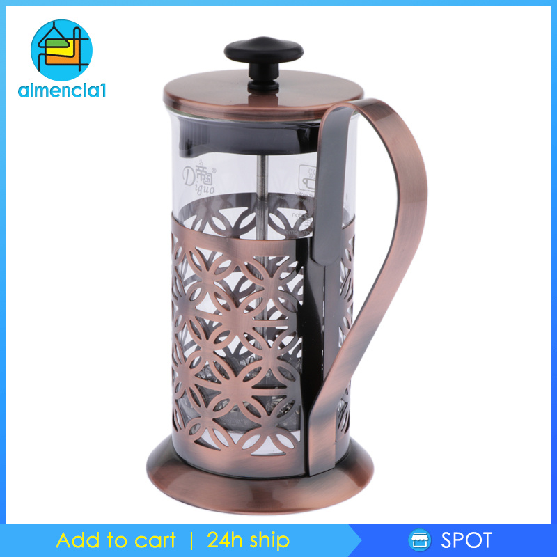 [ALMENCLA1]Stainless Steel Coffee/Tea French Press Coffee Press Plunger Cafetiere 350ML