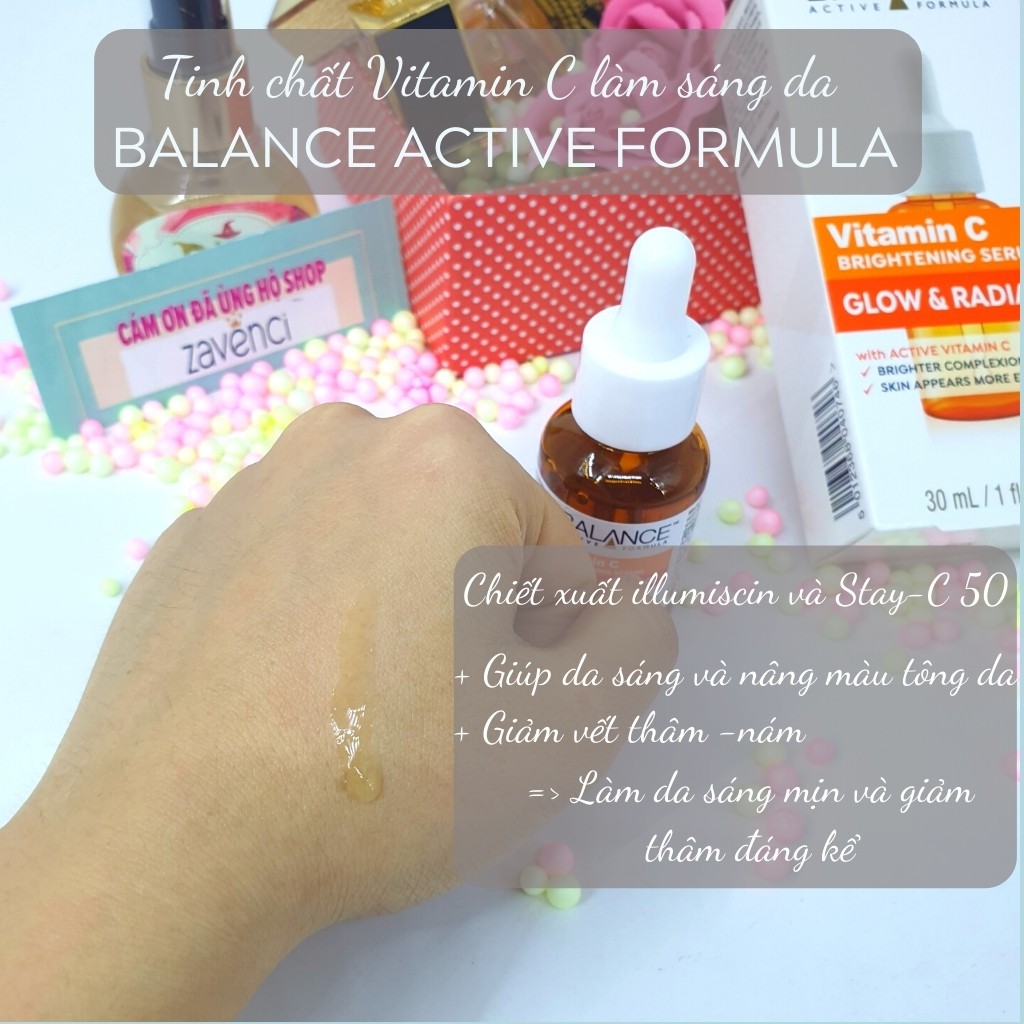 Serum Vitamin C BALANCE Active Formula Giúp Trắng Da Mờ Thâm (30ml)