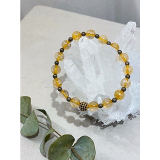 Vòng tay thạch anh tóc vàng thiên nhiên / Golden Ritulated Quartz Bracelet