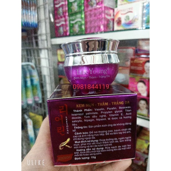 Kem lee young mụn thâm trắng da 15gr
