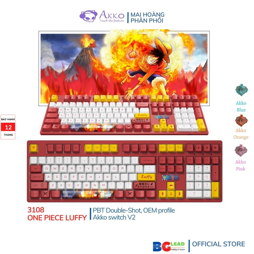 Bàn Phím Cơ AKKO 3108 v2 One Piece – Luffy (Blue, orange và pink Akko switch v2) - Sản phẩm hot của AKKO - Mai Hoàng PP