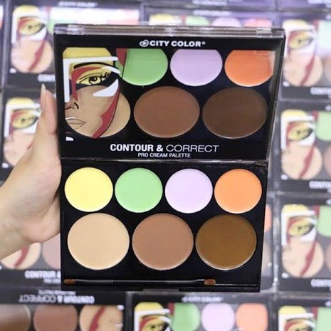 Bảng Che Khuyết Điểm Tạo Khối 7ô  City Colors Contour &amp; Correct Cream Palette