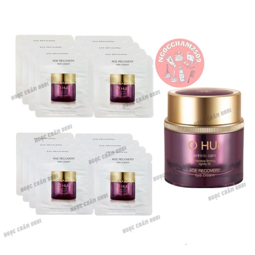 Gói kem dưỡng mắt Ohui tím giảm nhăn thâm và bọng mắt hiệu quả - Ohui Age Recovery Eye Cream 1ml