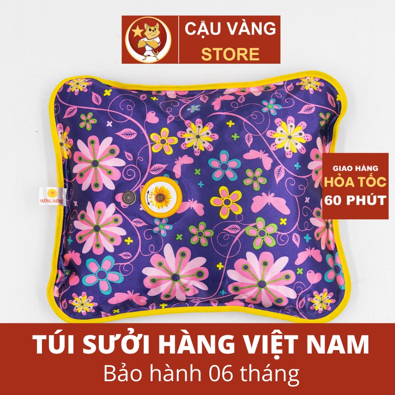 Túi sưởi cắm điện HÀNG VIỆT NAM hình gối chườm nóng đa năng làm ấm bụng chân tay hiệu Hướng Dương, Thiên Thanh, Medione