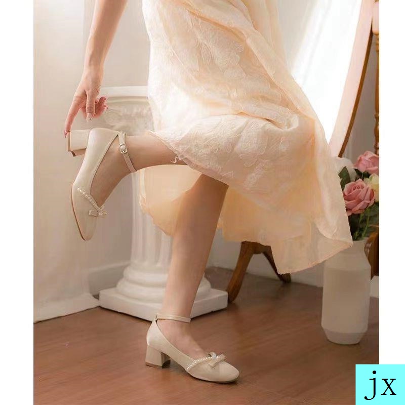 Giày cao gót phong cách lolita retro thời trang mùa thu dành cho nữ