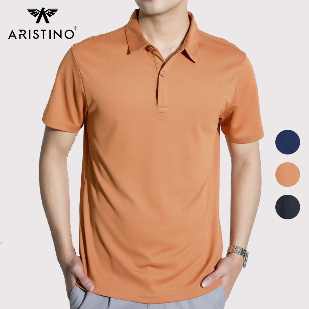 Áo polo nam ARISTINO APS063S8 họa tiết Jacquard tạo điểm nhấn trẻ trung, hiện đại