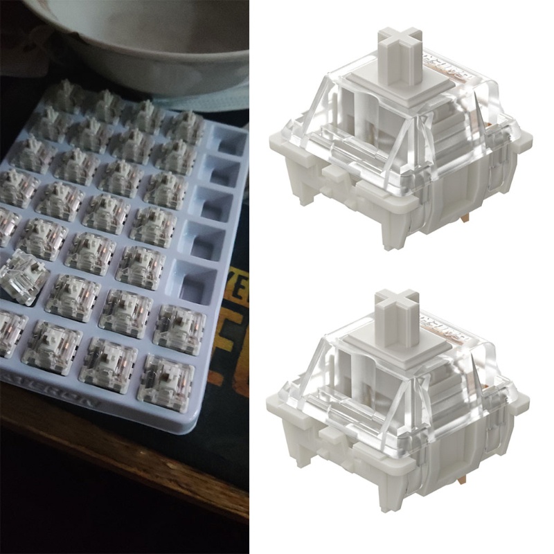 Công Tắc NAMA Gateron Trắng RGB SMD Cho Bàn Phím Cơ 3P 38g Force