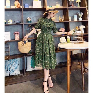 Đầm maxi voan hoa nhí cao cấp