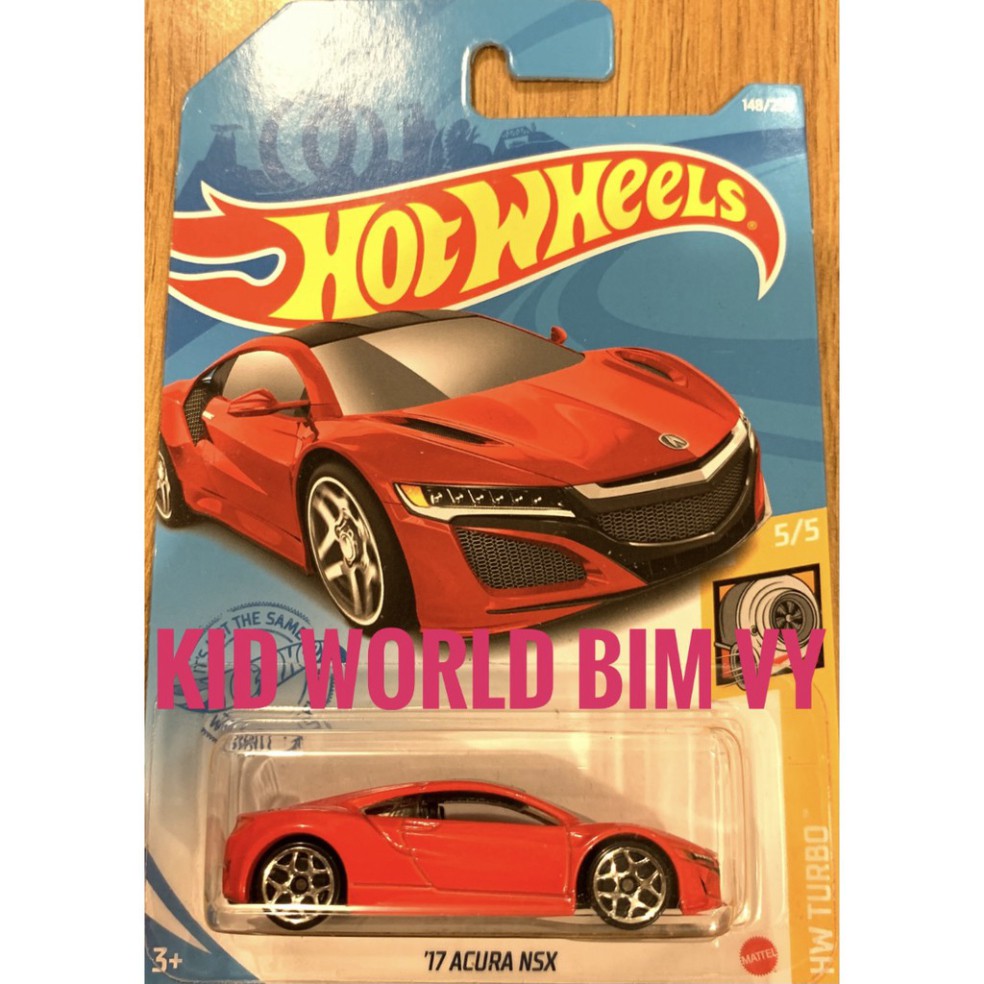 freeship Xe mô hình Hot Wheels basic '17 Acura NSX GRY59.