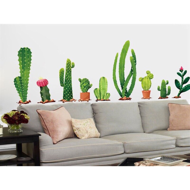 Decal dán tường chân tường cây