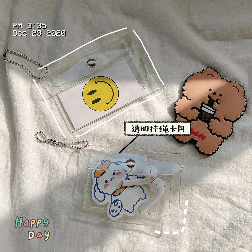 Ví PVC trong suốt với móc khóa dễ mang theo