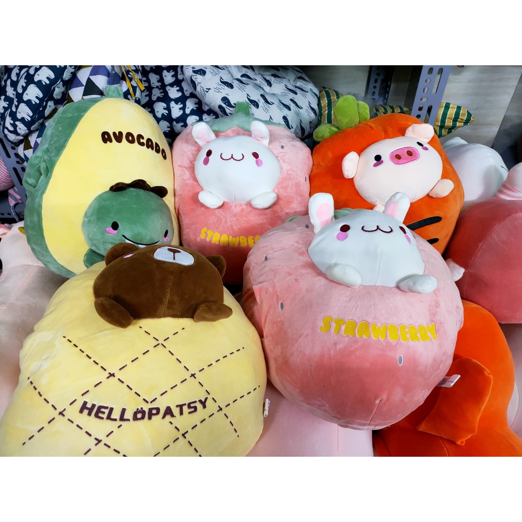 Qùa tặng Bộ chăn và gối mền trái cây, động vật văn phòng hoạt hình dễ thương