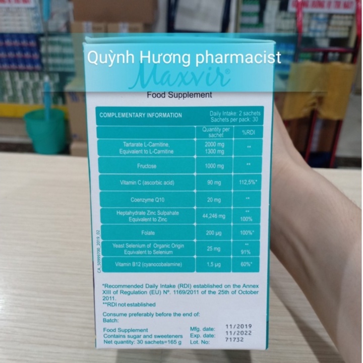 MAXVIR 30 gói tăng khả năng thụ thai,hỗ trợ sưc khỏe nam giới ( che tên sản phẩm nếu cần )