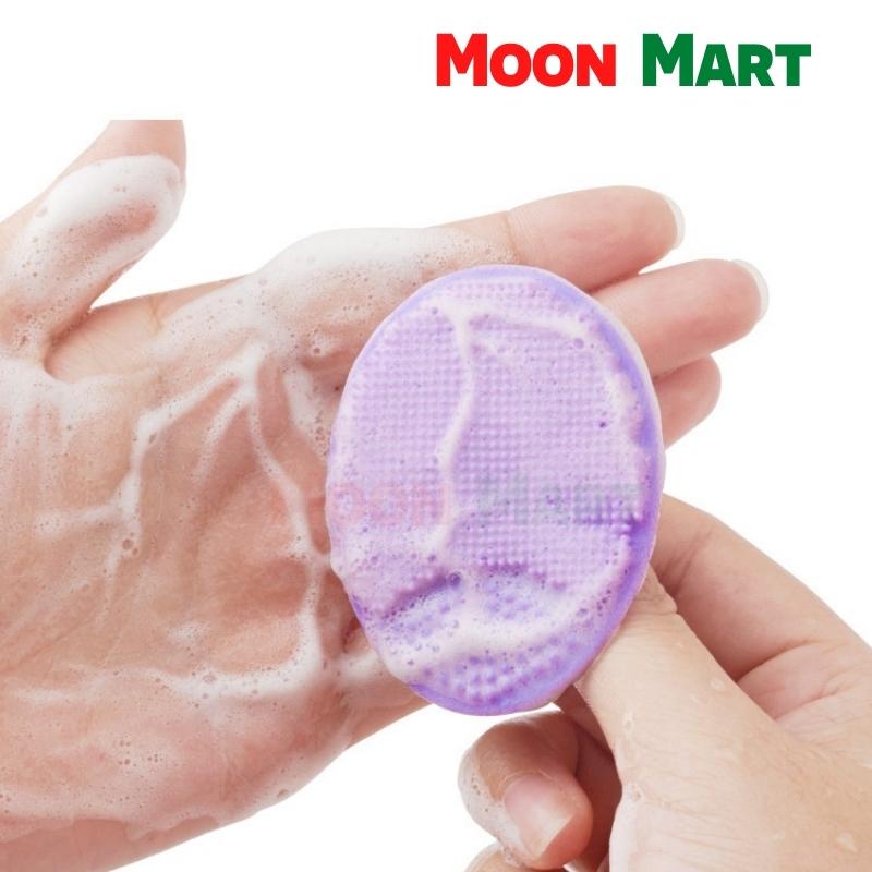 Miếng rửa mặt bằng silicone, massage mặt, bàn chải silicon cho bé gội đầu thư giãn nhẹ nhàng,ếng chà lưng tắm gội cho bé