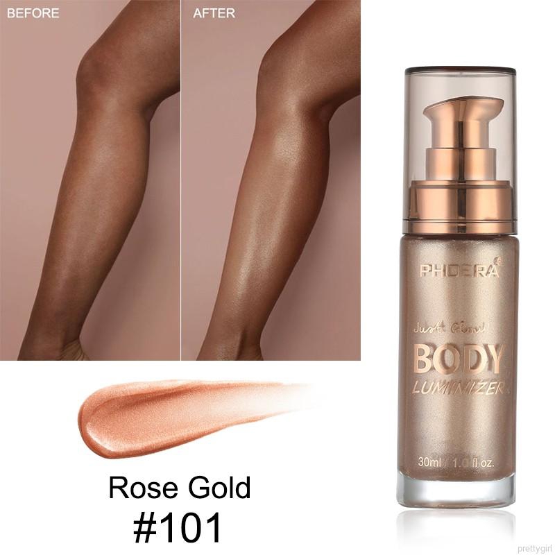 PHOER Liquid Highlighter Long-lasting Shiny Brighten Skin Eyeshadow Silk Brighten Liquid For Face Body 30ml | BigBuy360 - bigbuy360.vn