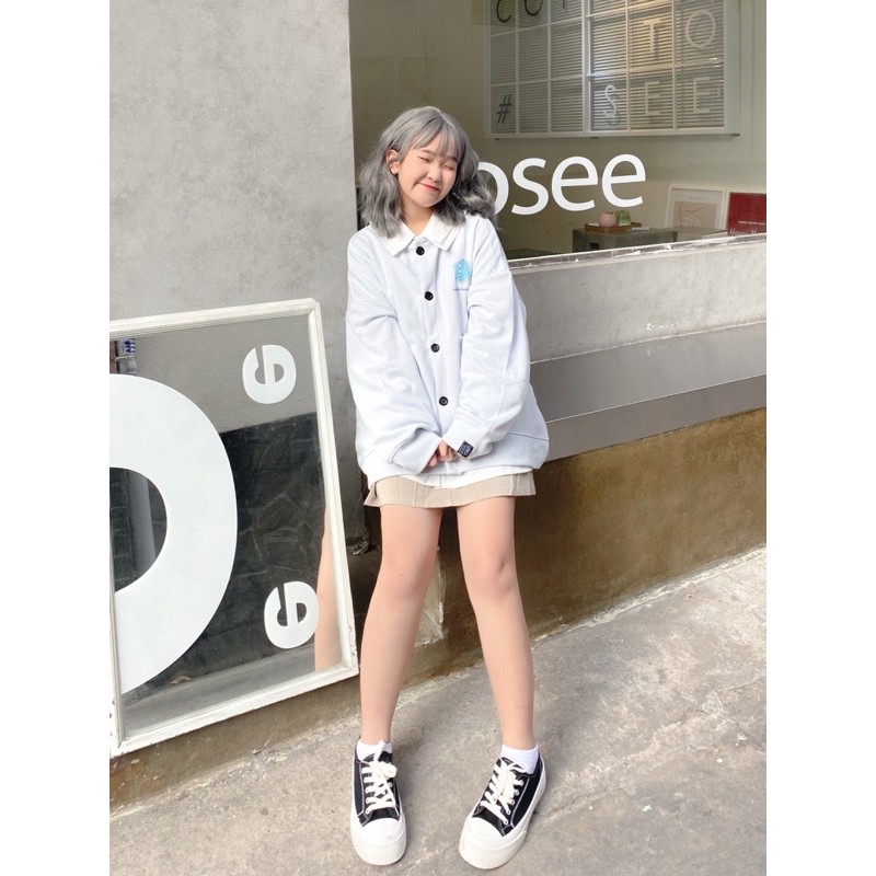 Áo khoác Cardigan hoa cúc (Xanh Nhạt) - by Bubble Gum studio | BigBuy360 - bigbuy360.vn