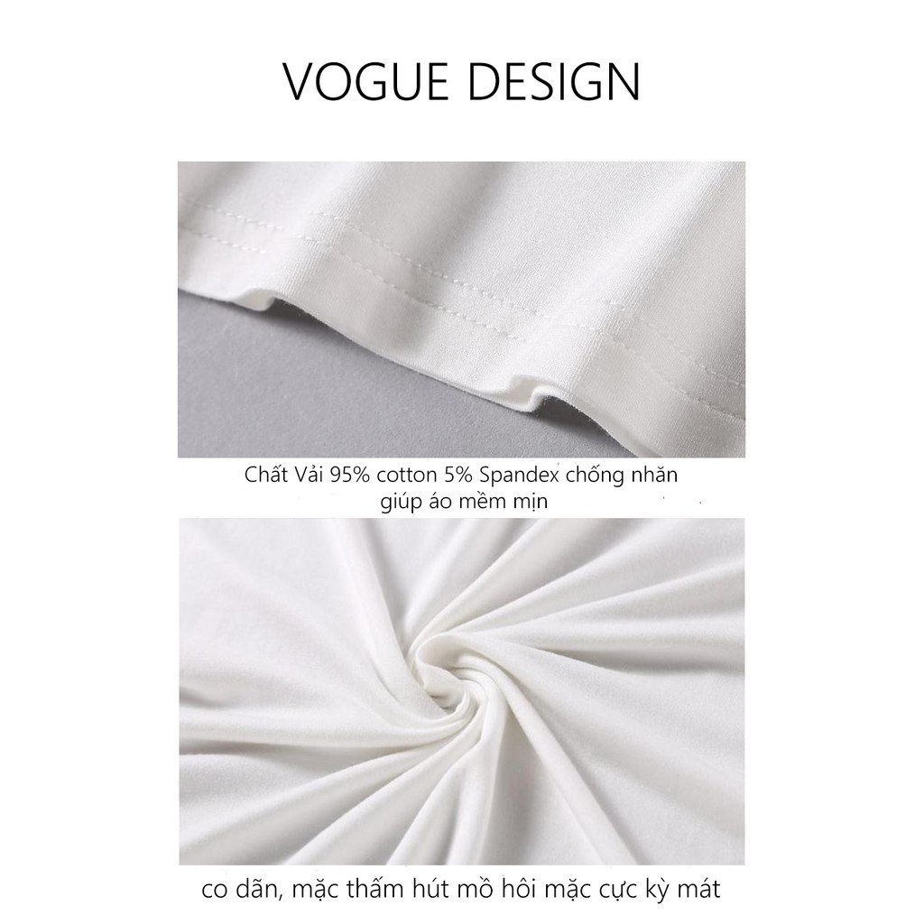 Áo Thun VOGUE DESIGN 95% cotton 5% Spandex Trơn