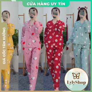 Đồ bộ pijama, Bộ đồ pijama kate Thái tay dài quần dài