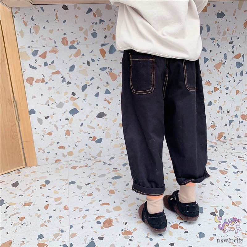 Quần Dài Kiểu Hàn Quốc Co Giãn Tốt Thời Trang Mùa Thu Cho Bé