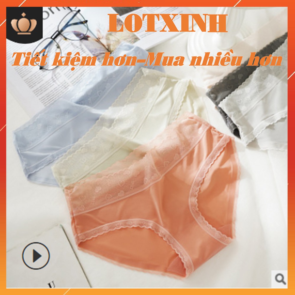 [SET 3] Quần Lót Nữ Lụa Băng Tàng Hình Cao Cấp Sexy Quần Chip Nữ Mềm Mỏng Kháng Khuẩn Xuất Nhật LOTNU13