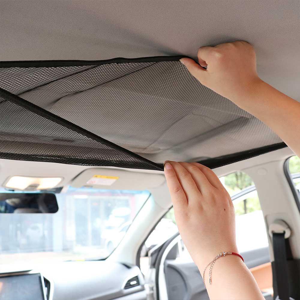 Túi Lưới Đựng Đồ Bằng Polyester Trọng Lượng Nhẹ Gắn Trần Xe Hơi SUV Van MPV