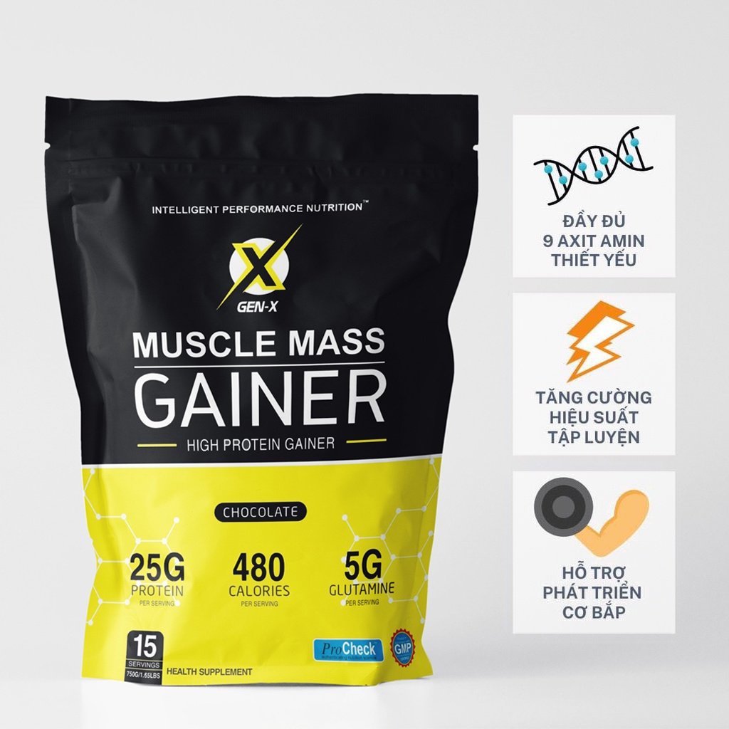 COMBO 2 + Tặng bình lắc Sữa Tăng Cân Tăng Cơ Muscle Mass Gainer