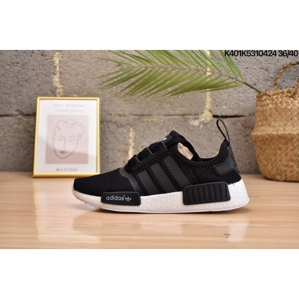 Adidas nmd_stretch dệt kim trên toàn bộ lòng bàn tay tăng cường sốc hấp thụ Giày thể thao