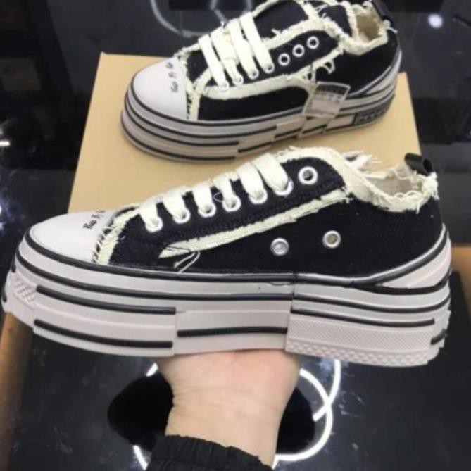 Giày Sneaker Rách Xvessel, Giày CV Rách Xvessel đế gỗ hot trend nam nữ