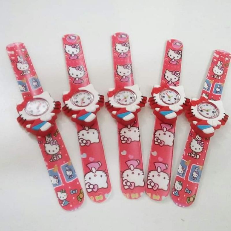 ( Loại 1 ) Đồng hồ đập tay Hello Kitty xinh cho bé