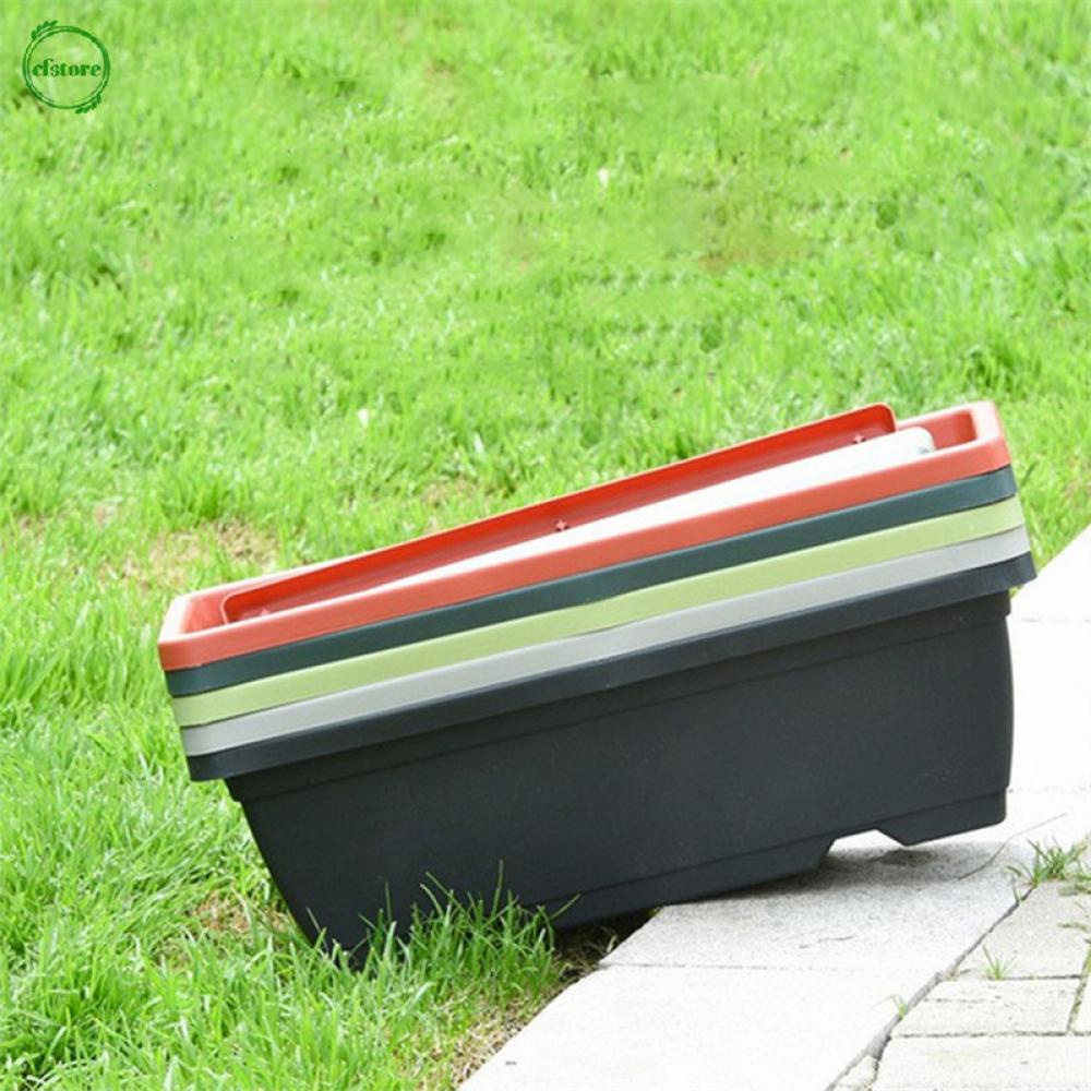 Chậu Trồng Cây Hình Chữ Nhật Có Rãnh Thoát Nước