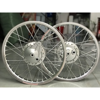 CĐN dành cho xe wave va dream đùm zin bạc wave 110 niềng nhôm bạc kèm má đùm trước và sau gắn như zin