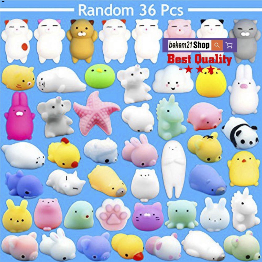 Thú mochi squishy nhiều mẫu mềm mịn đàn hồi bóp bóp kéo kéo