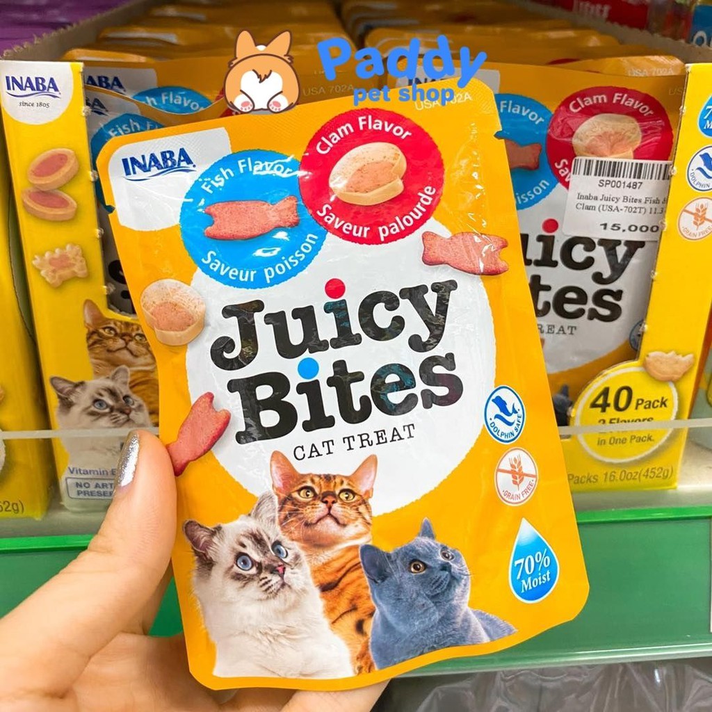 Viên Hải Sản Mềm Juicy Bites Snack Cho Mèo