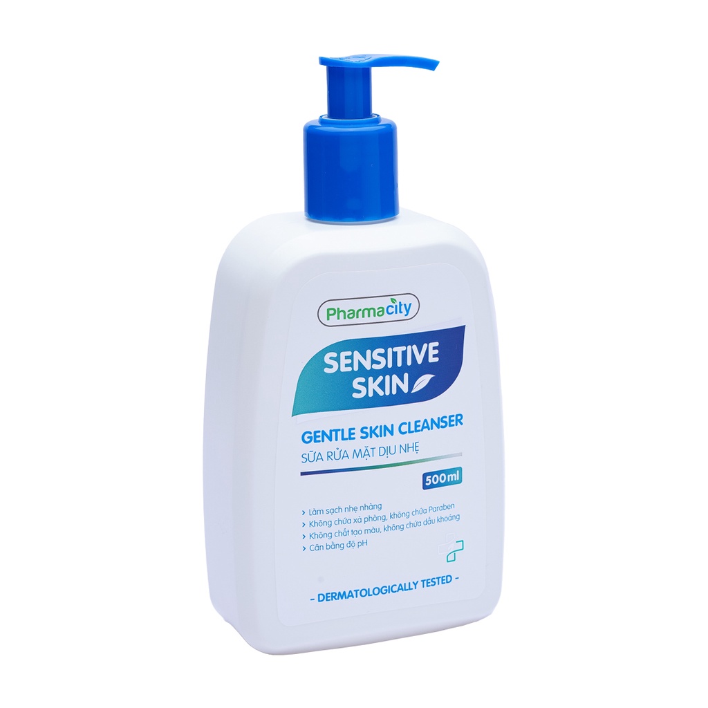 Sữa rửa mặt Pharmacity dịu nhẹ Sensitive Skin Cleanser (125-500ml)