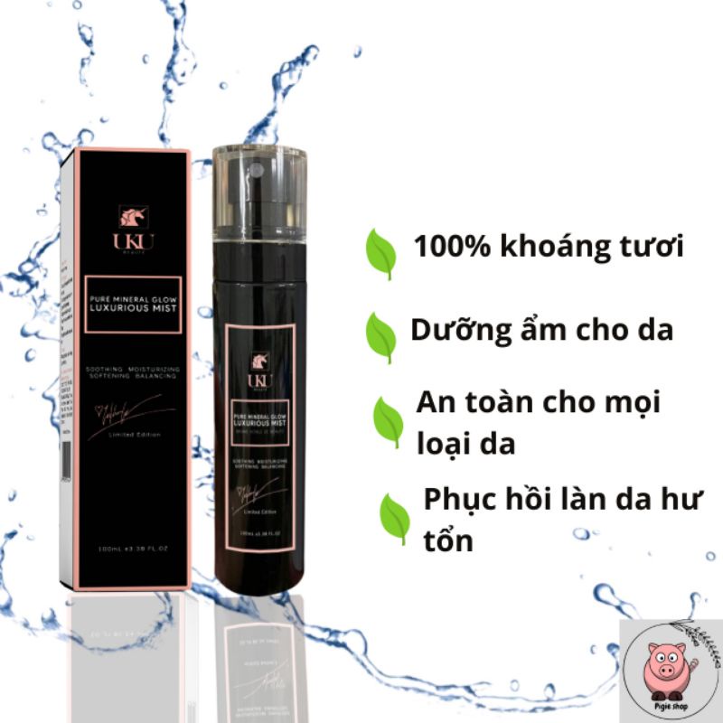 Xịt khoáng UKU Beauté 100ml kiềm dầu giảm mụn