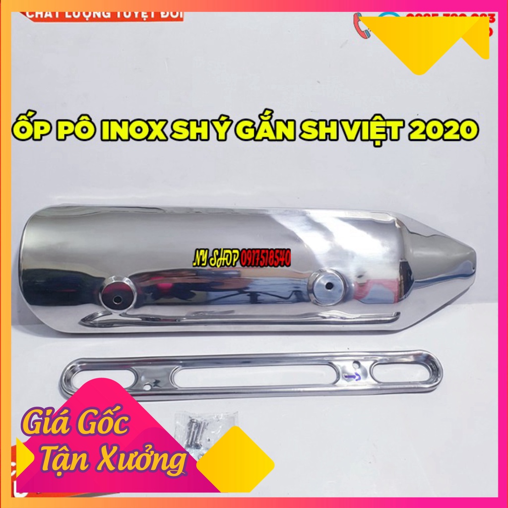 ỐP PÔ INOX SH Ý GẮN SH 2020 - SH 2021 - SH 2022 (Ảnh Sp thật)