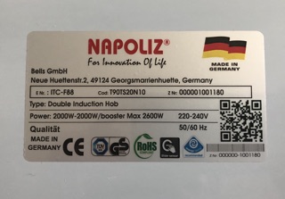 Bếp điện từ đôi Feuer F88