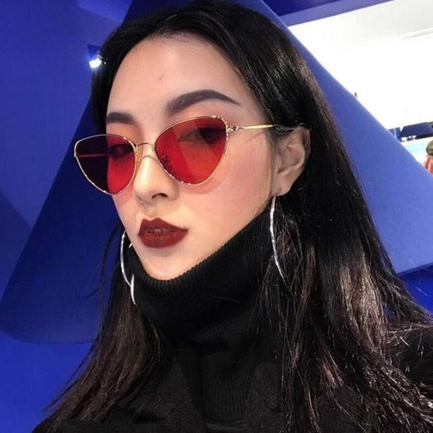 Mắt Kính Thời Trang Mắt Mèo M92 Gọng Kim Loại Hương Tràm Gọng Xếch Hot Trend - Hazo