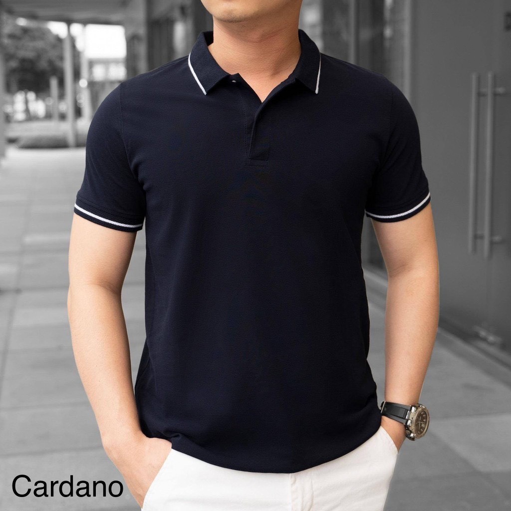 Áo polo nam nữ Cardano đẹp ngắn tay có cổ vải không xù nhập khẩu Châu Âu