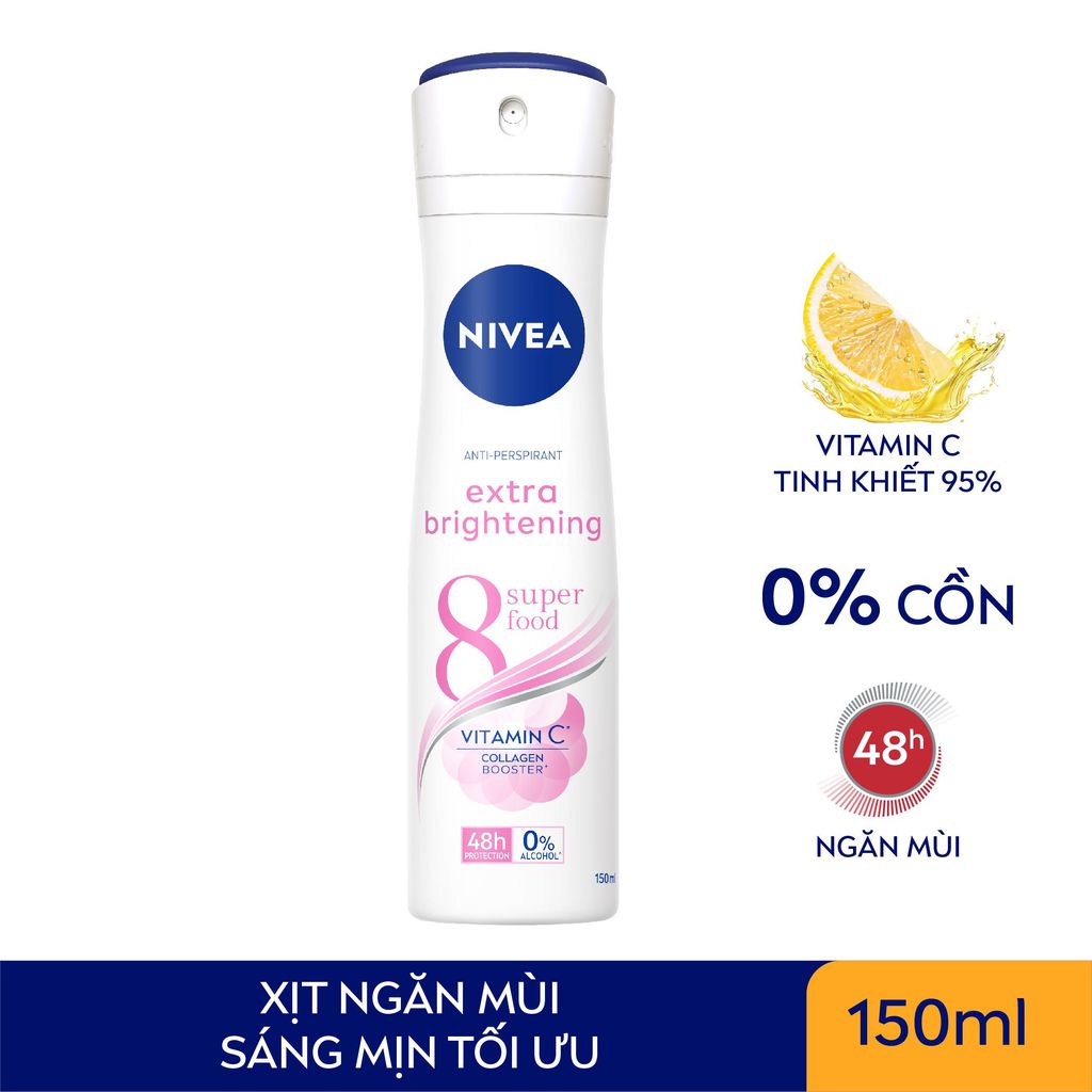 Xịt Ngăn Mùi NIVEA Sáng Mịn Tối Ưu 150ml 82967