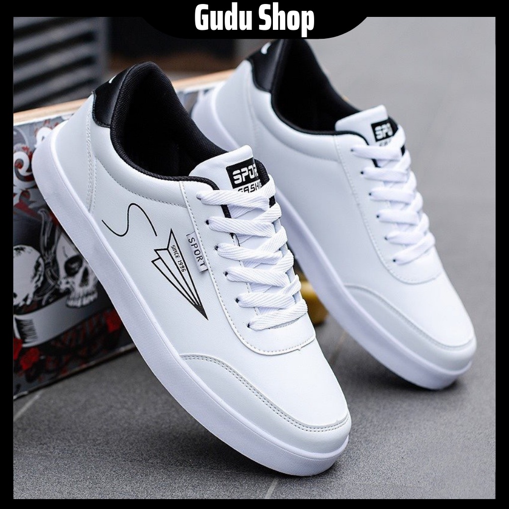 Giày da nam cổ thấp MB màu trắng - Giày nam sneaker mới, đẹp, hot trend 2022