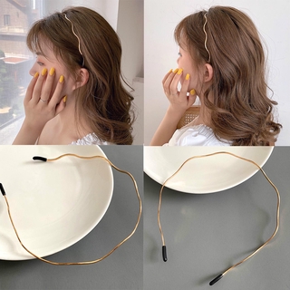 Băng Đô Kim Loại Gợn Sóng Phong Cách Hàn Quốc Cho Nữ