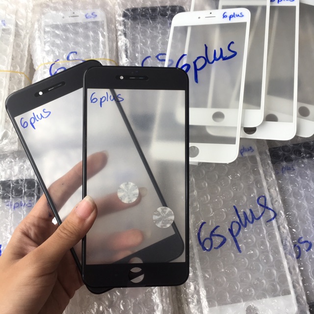 [Mã 208ELSALE hoàn 7% đơn 300K] Combo 9 Kính Ép iPhone 6 Plus Liền Ron Hàng Cao Cấp Tặng 1 Kính Cùng Loại