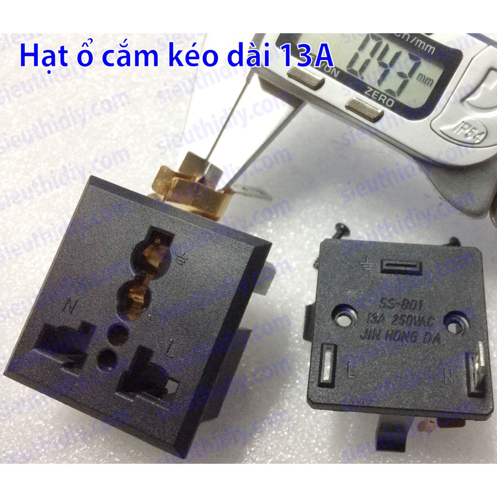 Hạt ổ cắm kéo dài chân đồng dầy, chất lượng cao 10A -13A -16A